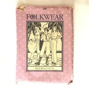Folkwear pattern  218 Palm Beach pants  sizes 8-14